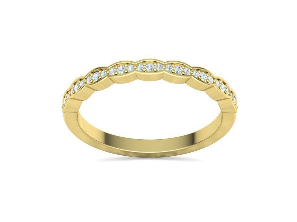 Vintage Wedding Band Eternity Diamond Ring 3dmodel 3D print model_19