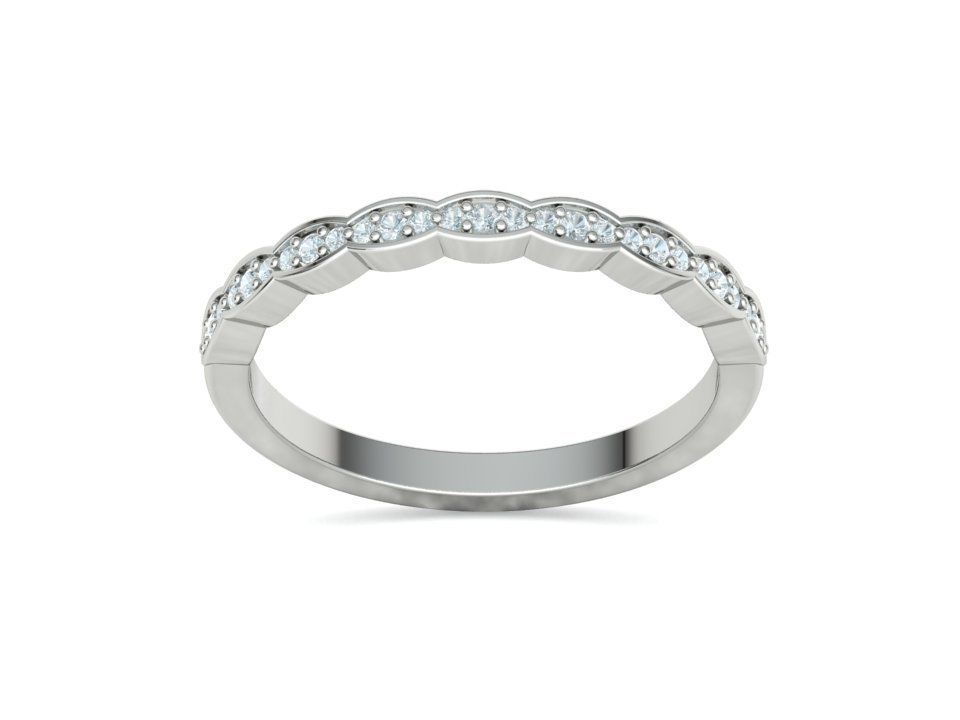 Vintage Wedding Band Eternity Diamond Ring 3dmodel 3D print model_20