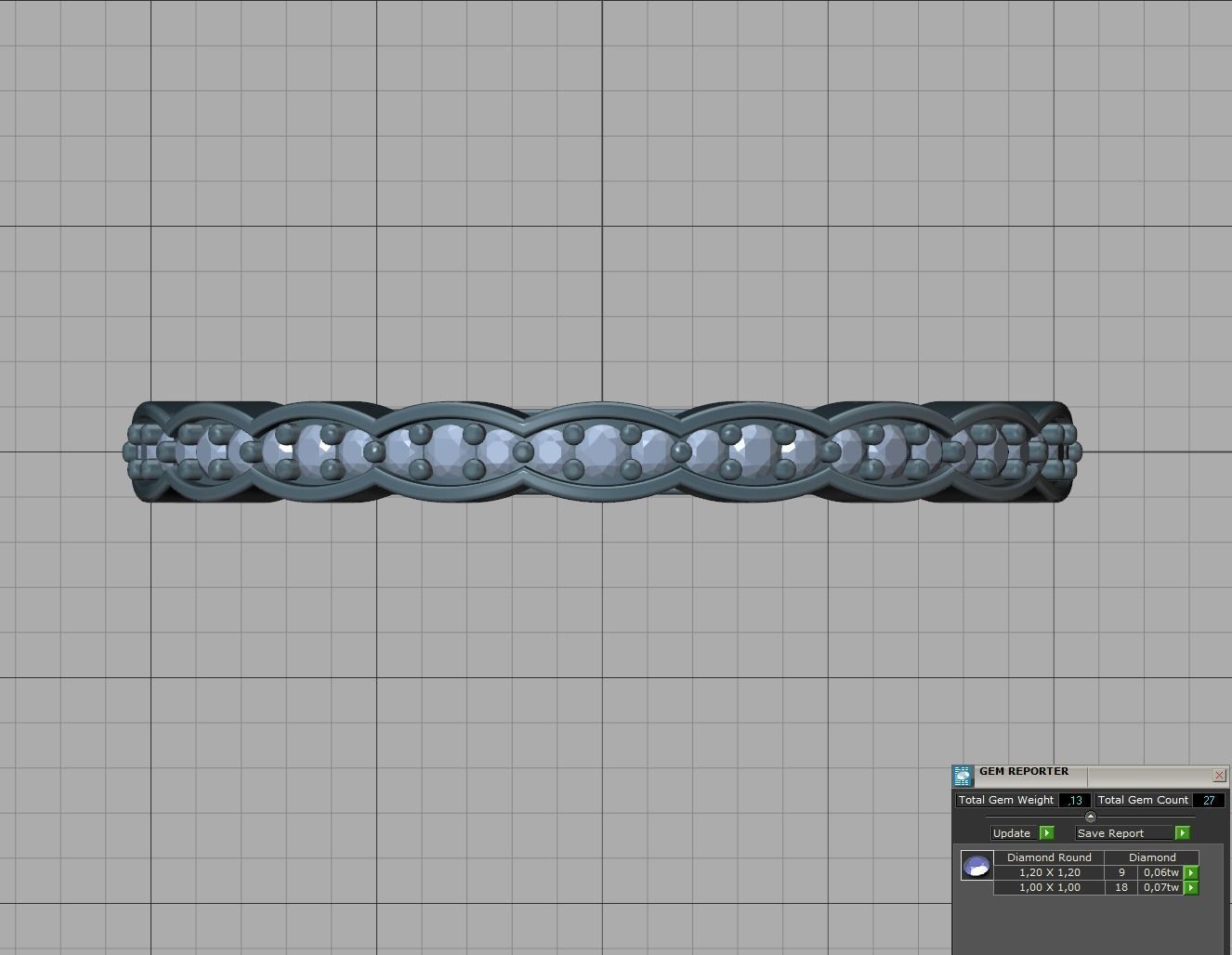 Vintage Wedding Band Eternity Diamond Ring 3dmodel 3D print model_27