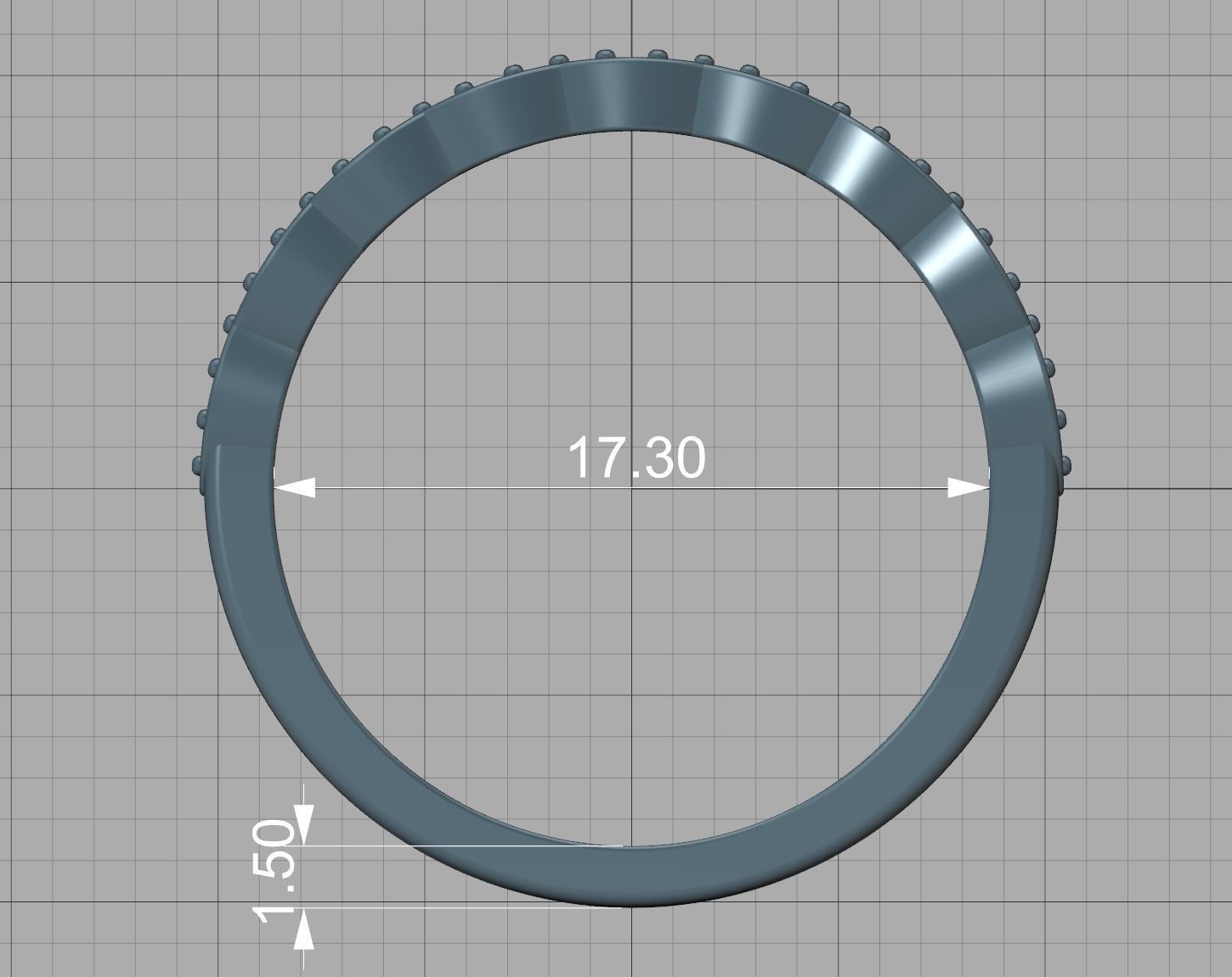 Vintage Wedding Band Eternity Diamond Ring 3dmodel 3D print model_15