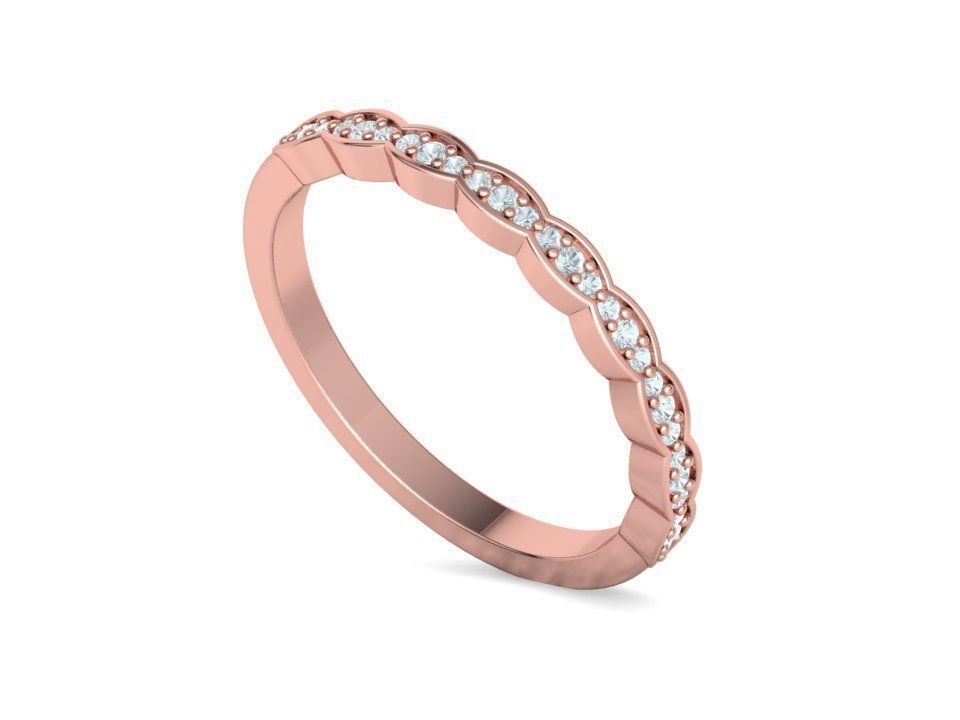 Vintage Wedding Band Eternity Diamond Ring 3dmodel 3D print model_21