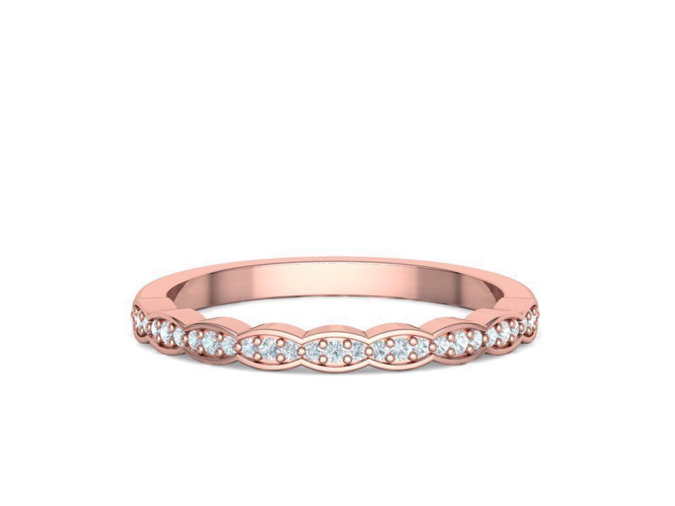 Vintage Wedding Band Eternity Diamond Ring 3dmodel 3D print model_11