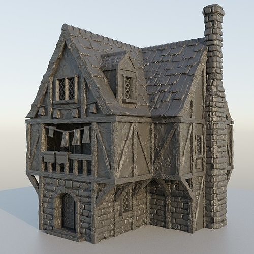 Village Brothel Tabletop Terrain 28 mm 3D print model