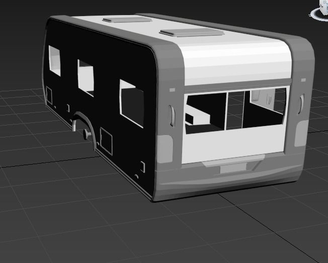 Hobby Caravan camper trailer campervan towhome 3D print model_3