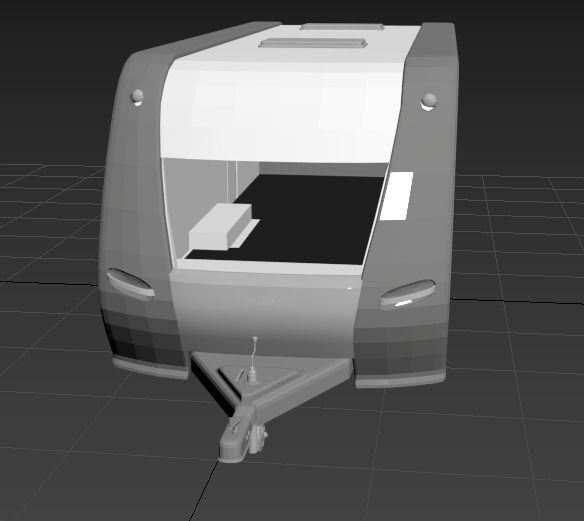 Hobby Caravan camper trailer campervan towhome 3D print model_1