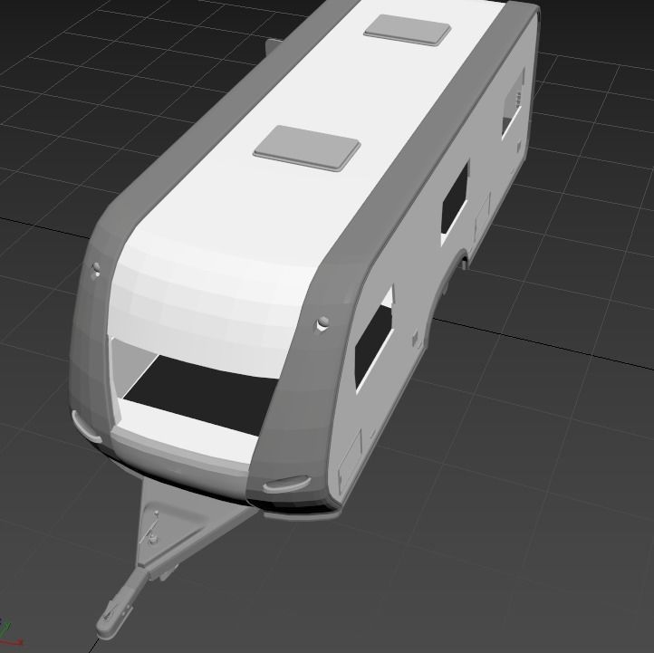 Hobby Caravan camper trailer campervan towhome 3D print model_4