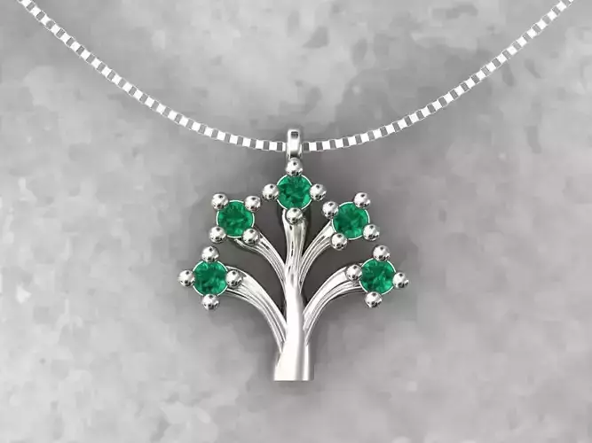 Pendant Tree With Diamonds
