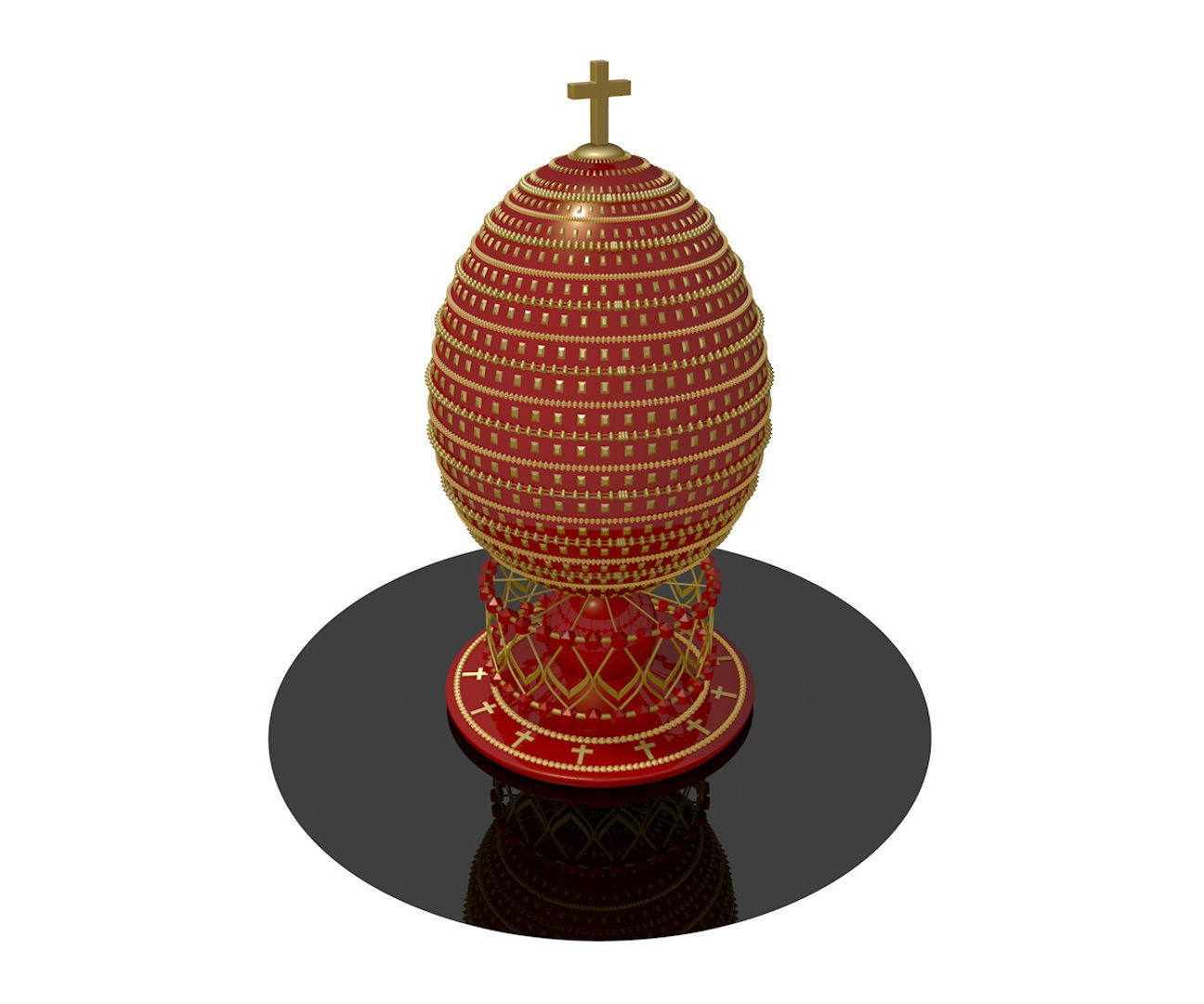 Egg FABERGE R5 3D model_3