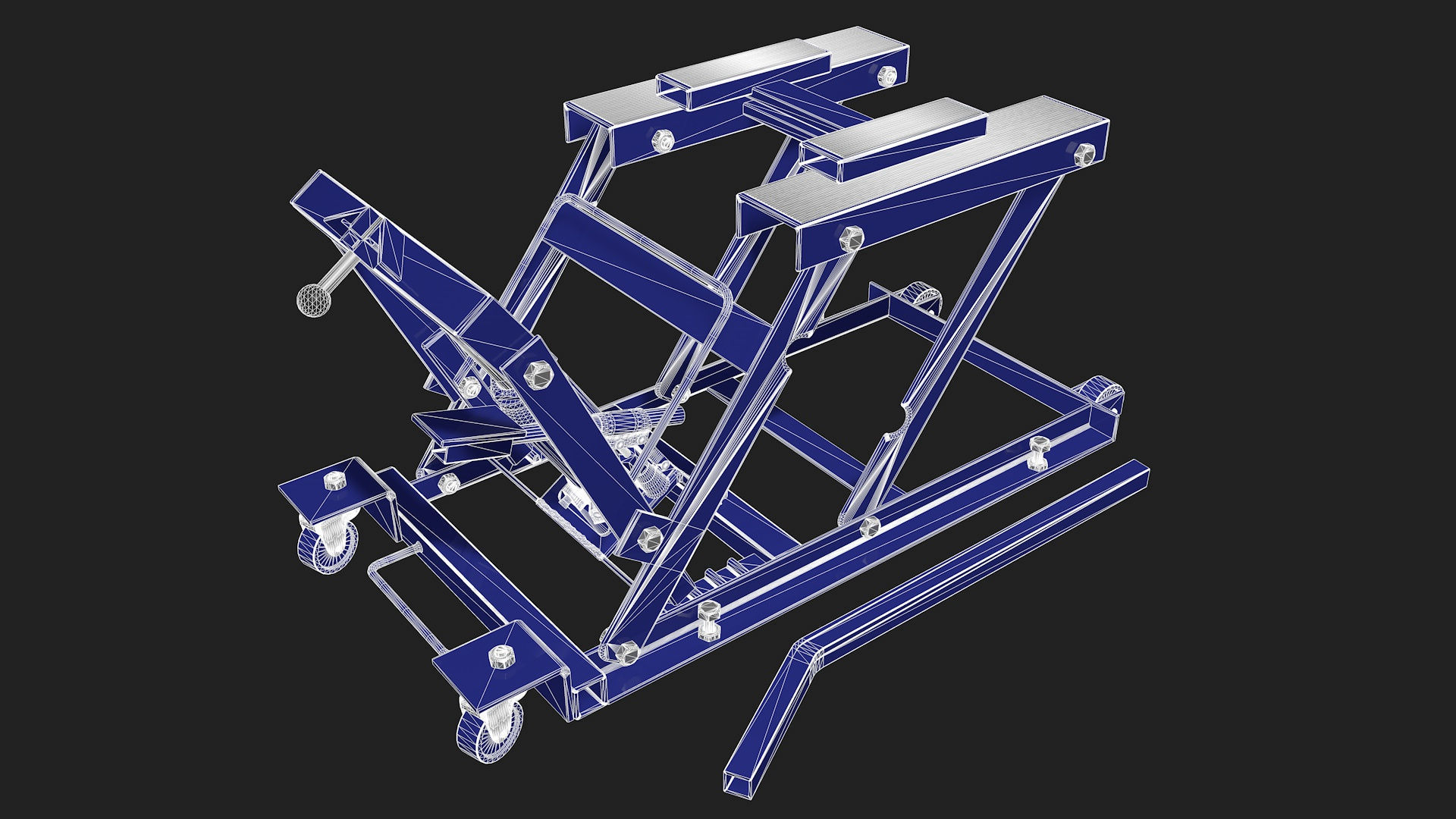 Motorcycle lifts three pieces set 3D model_6