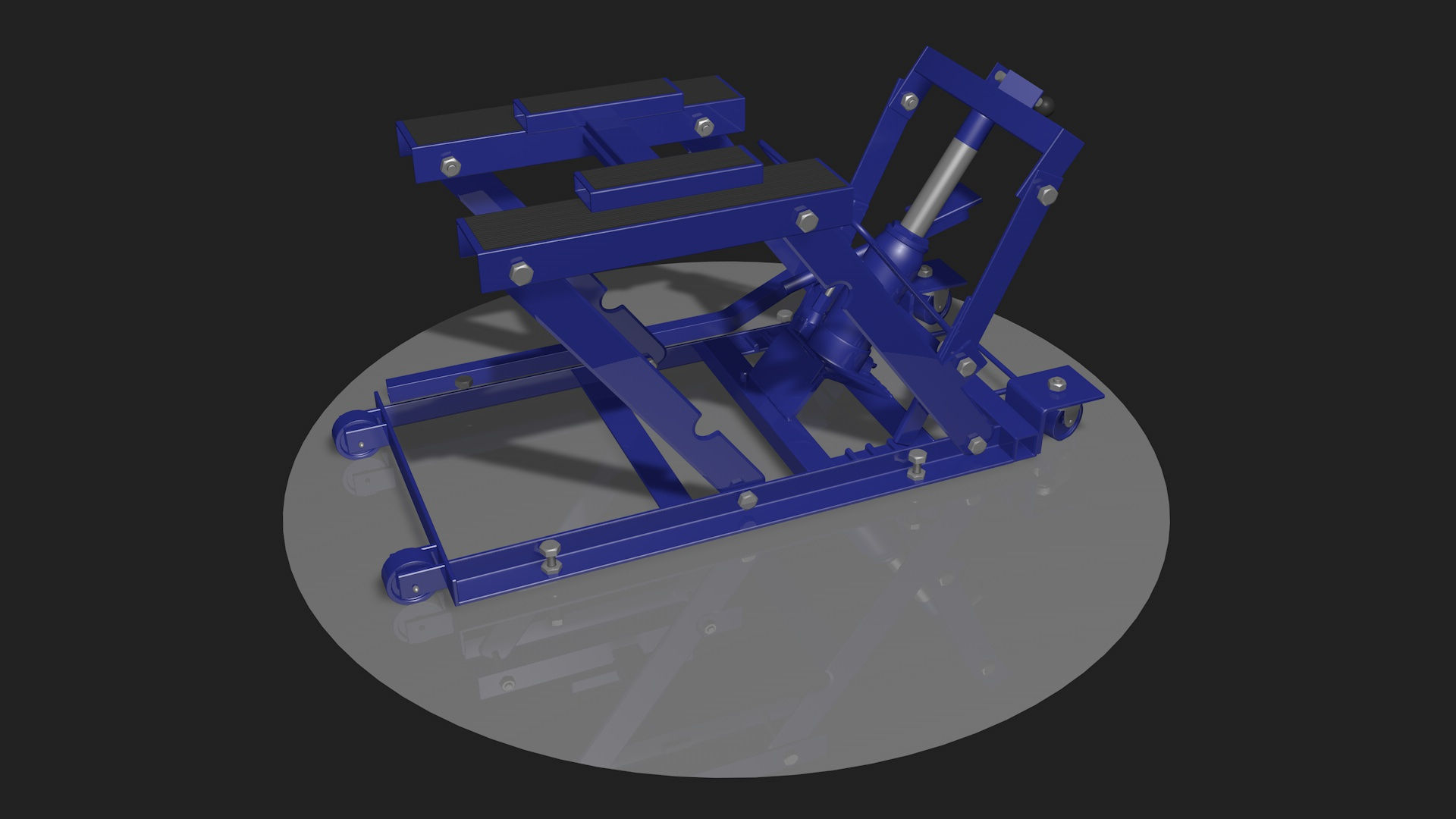 Motorcycle lifts three pieces set 3D model_9
