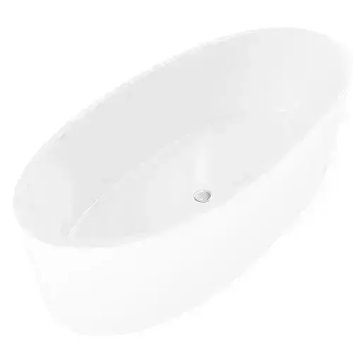 Oval White Bathtub
