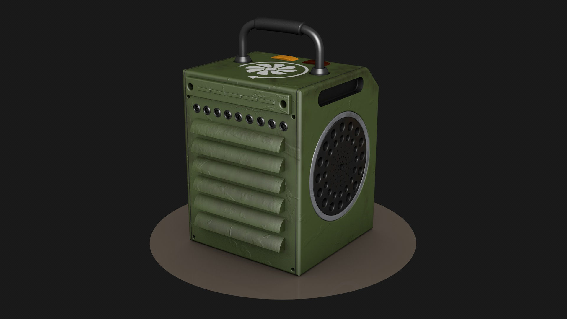 Military radio high poly 3D model_2