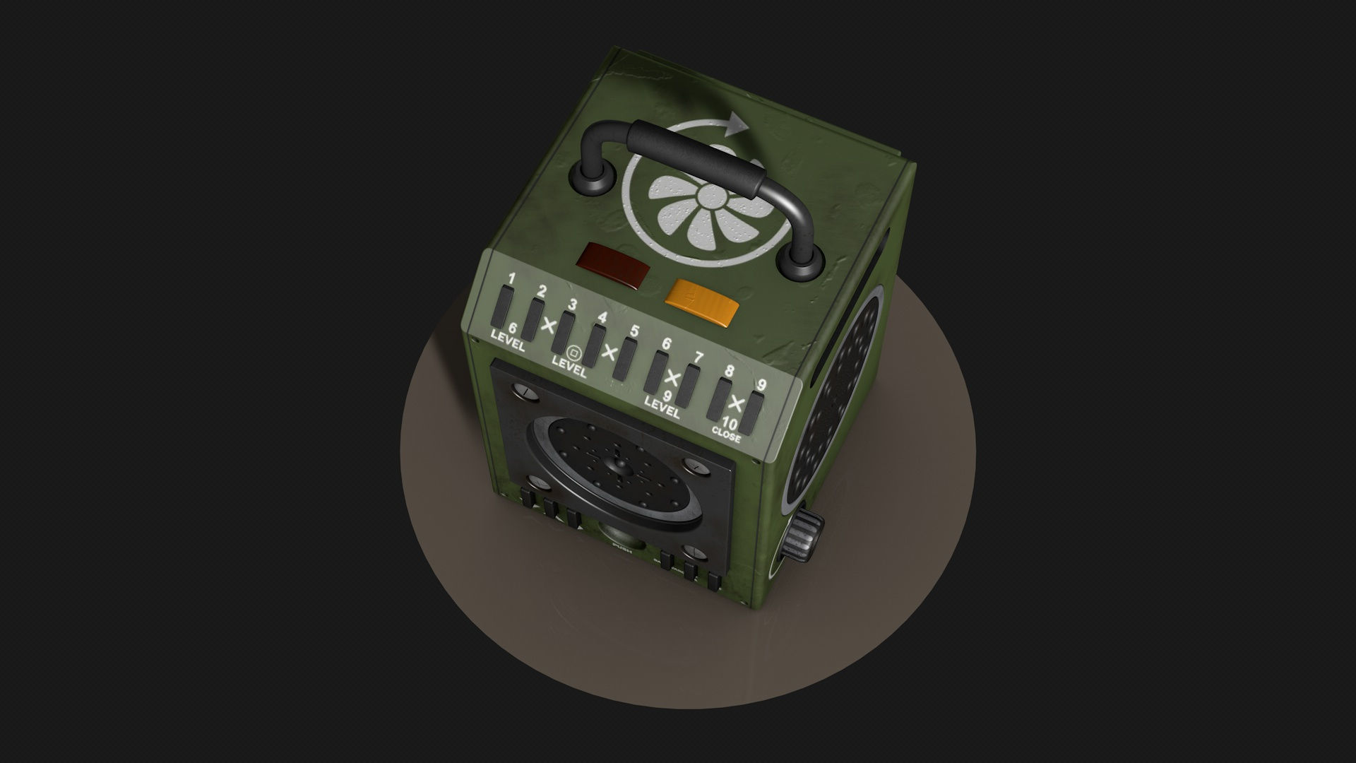 Military radio high poly 3D model_4