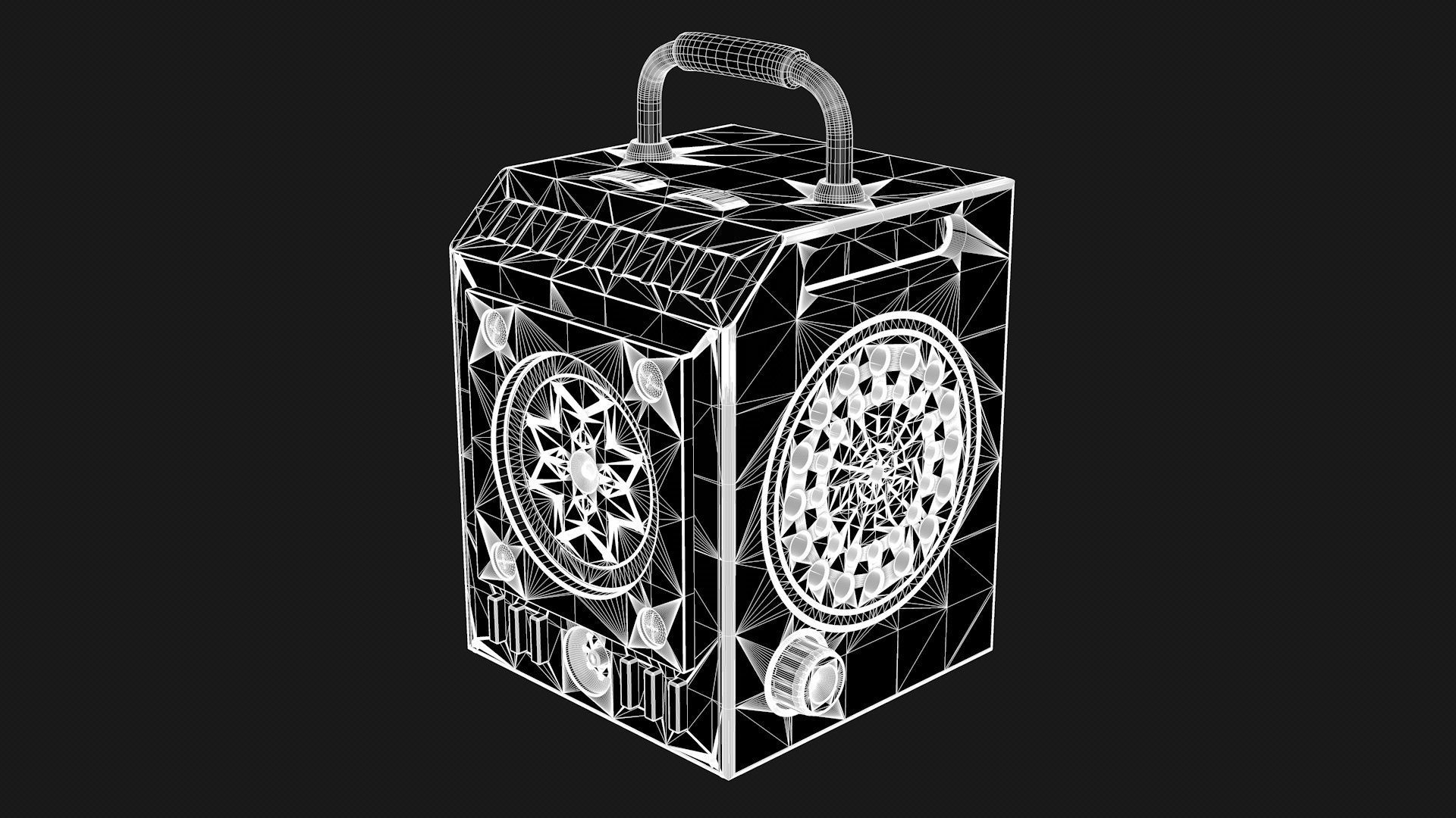 Military radio high poly 3D model_6
