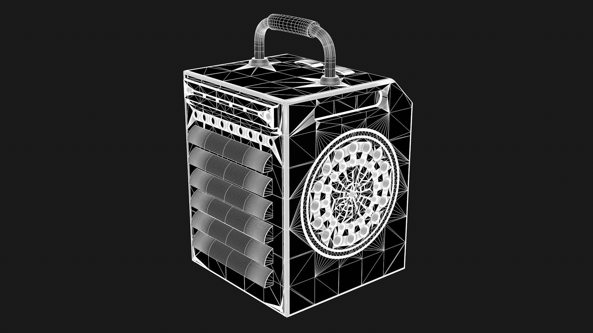 Military radio high poly 3D model_7