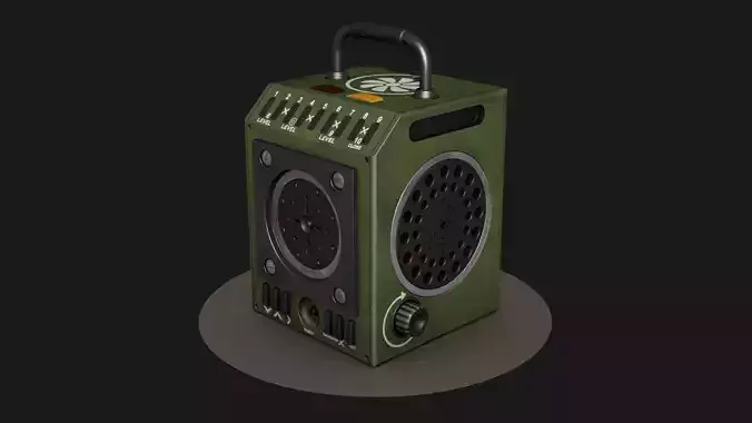 Military radio high poly