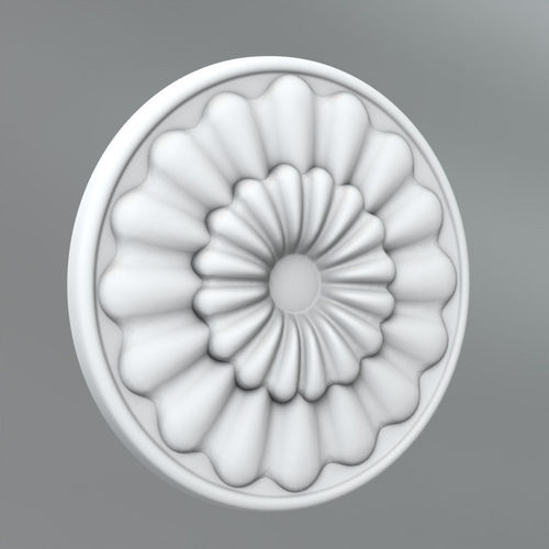 Carved Rosettes Medallions 3D model