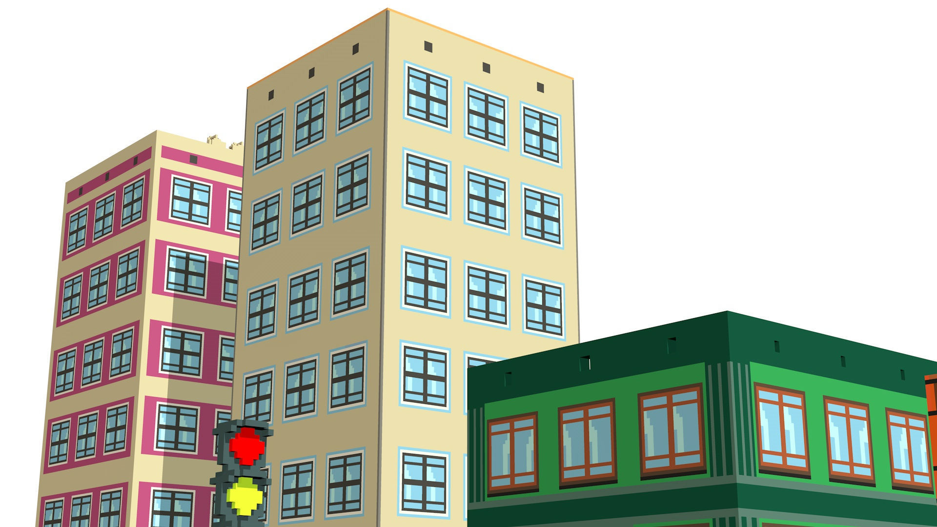 Voxel street Assets Low-poly Low-poly 3D model_7