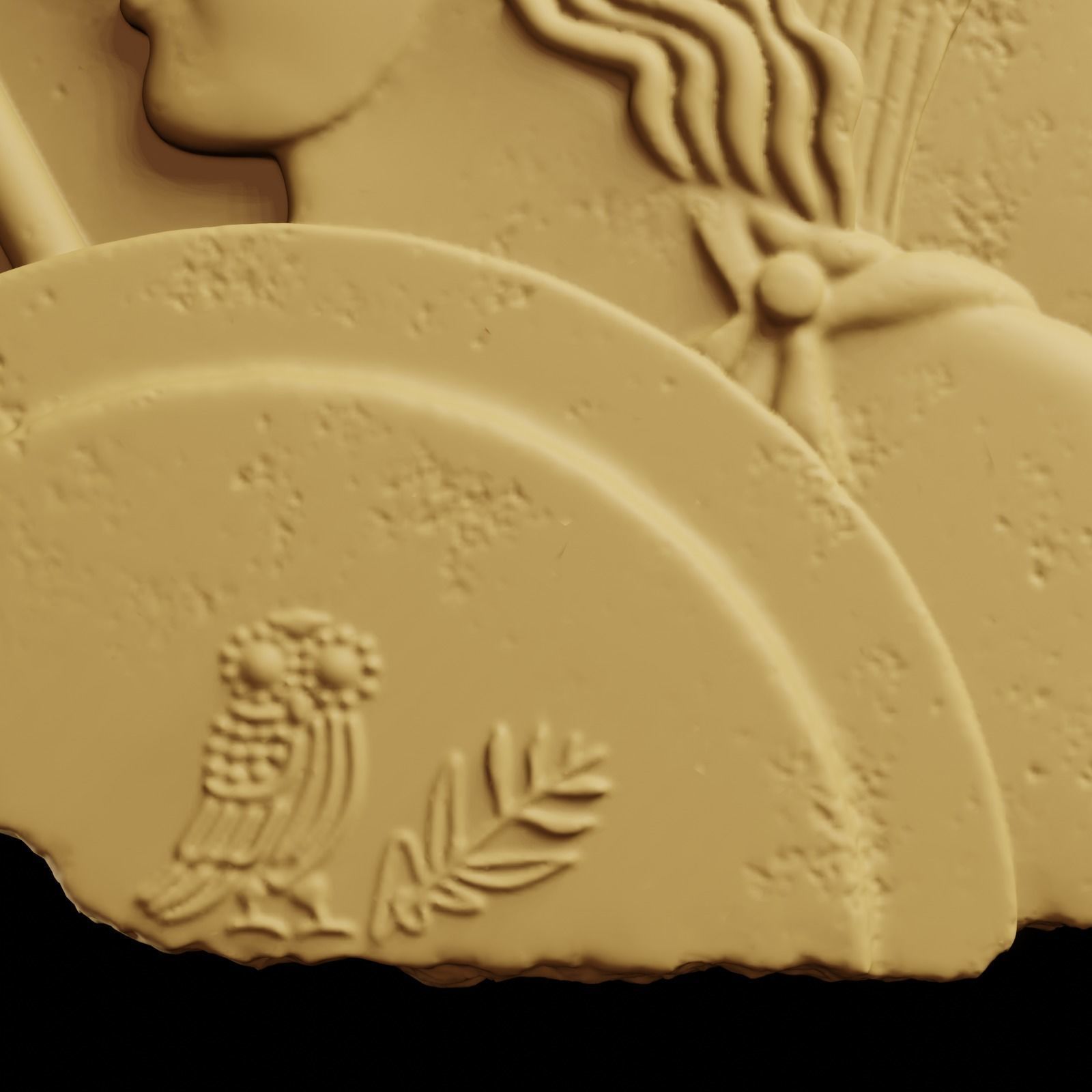Athena Minerva Bas Relief 3D print model_18