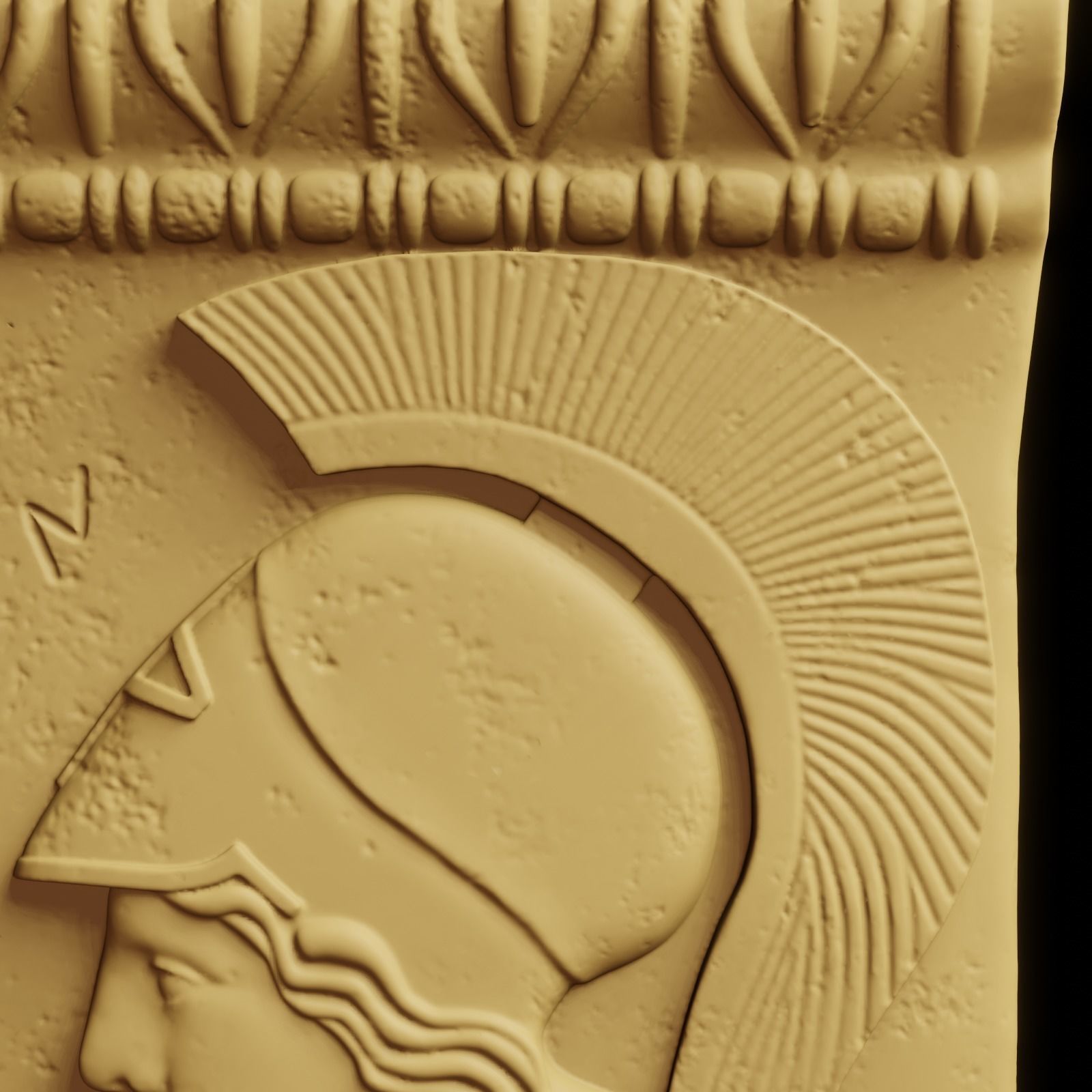 Athena Minerva Bas Relief 3D print model_19