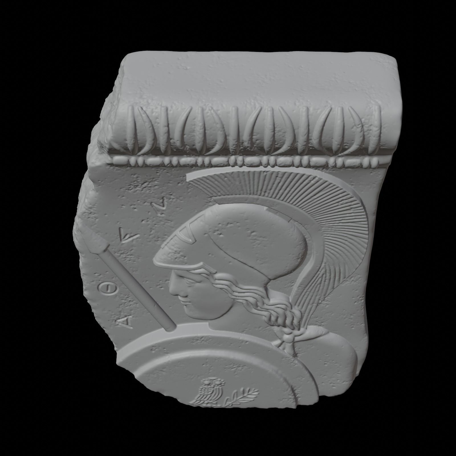 Athena Minerva Bas Relief 3D print model_24