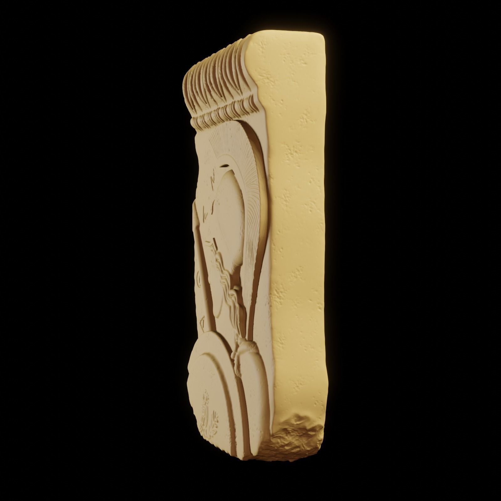Athena Minerva Bas Relief 3D print model_4