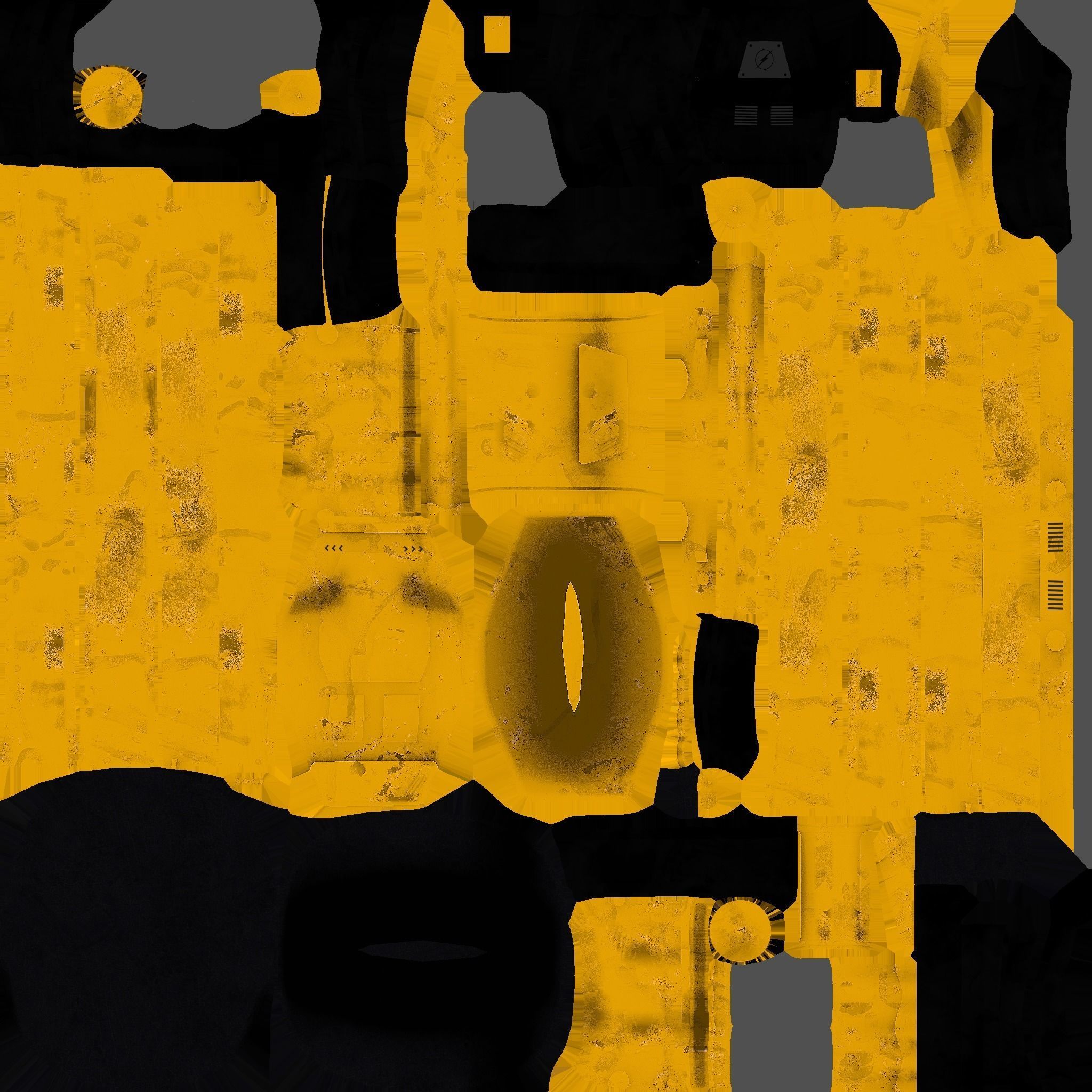 Jetpack Electric B04 Yellow - SciFi Character Design Low-poly 3D model_18