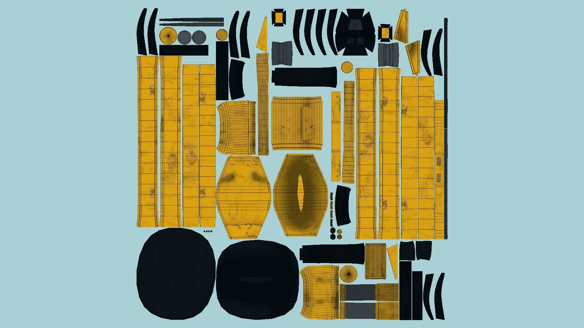 Jetpack Electric B04 Yellow - SciFi Character Design Low-poly 3D model_5