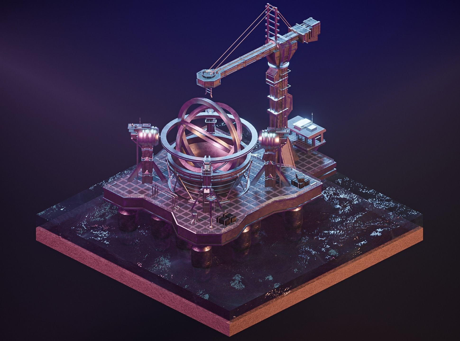 Wormhole Machine - Contact 3D model_3
