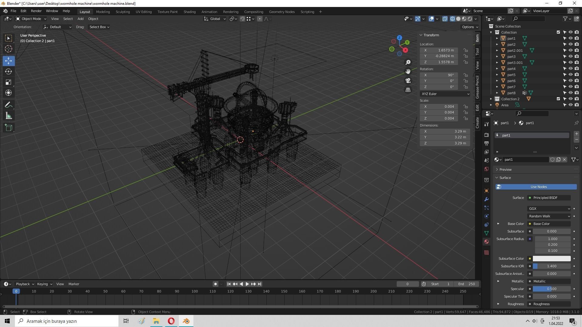 Wormhole Machine - Contact 3D model_54
