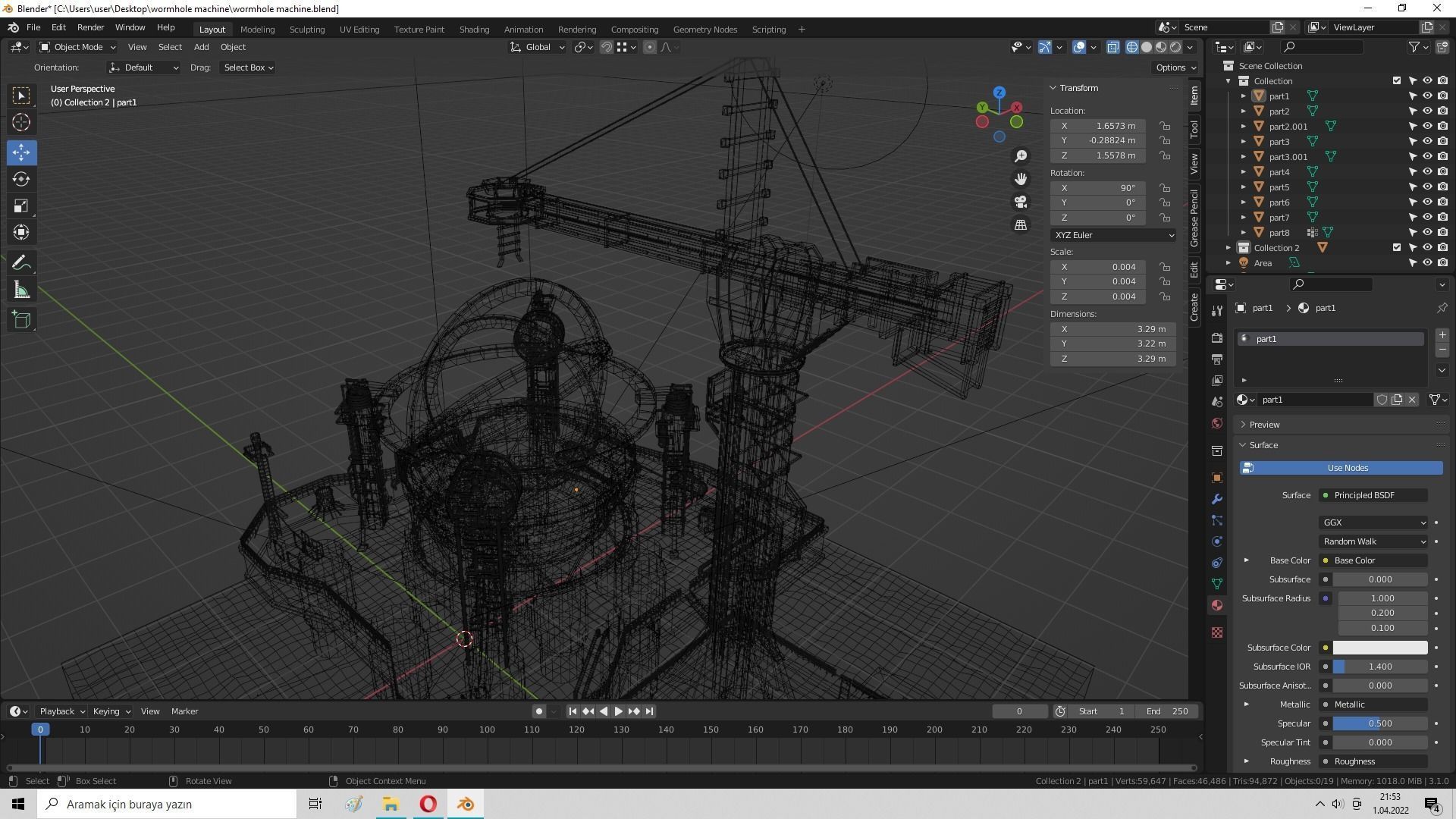 Wormhole Machine - Contact 3D model_55