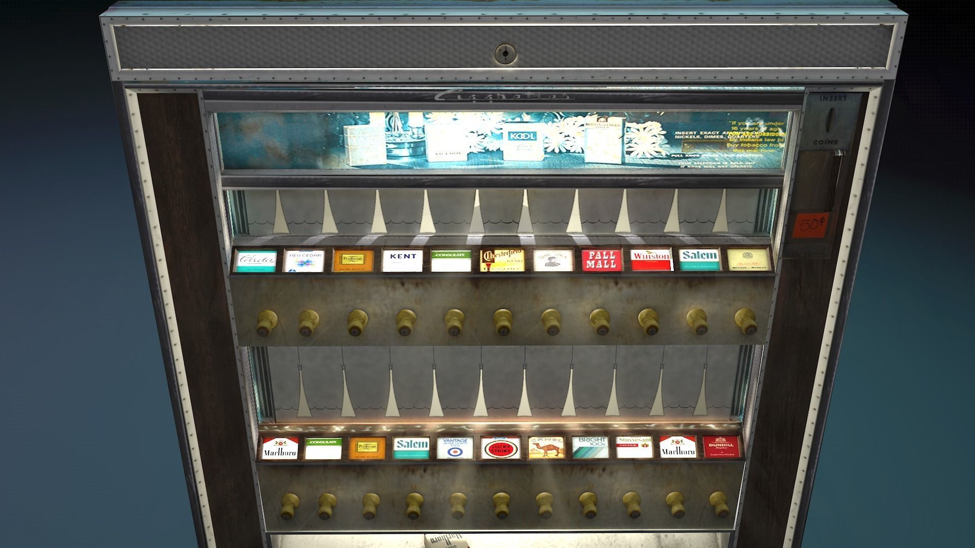 Vintage Cigarette Machine  3D model_3