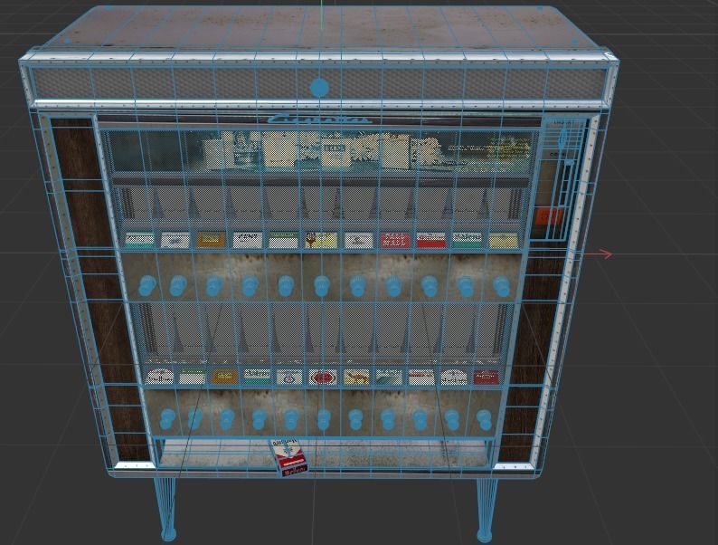 Vintage Cigarette Machine  3D model_4