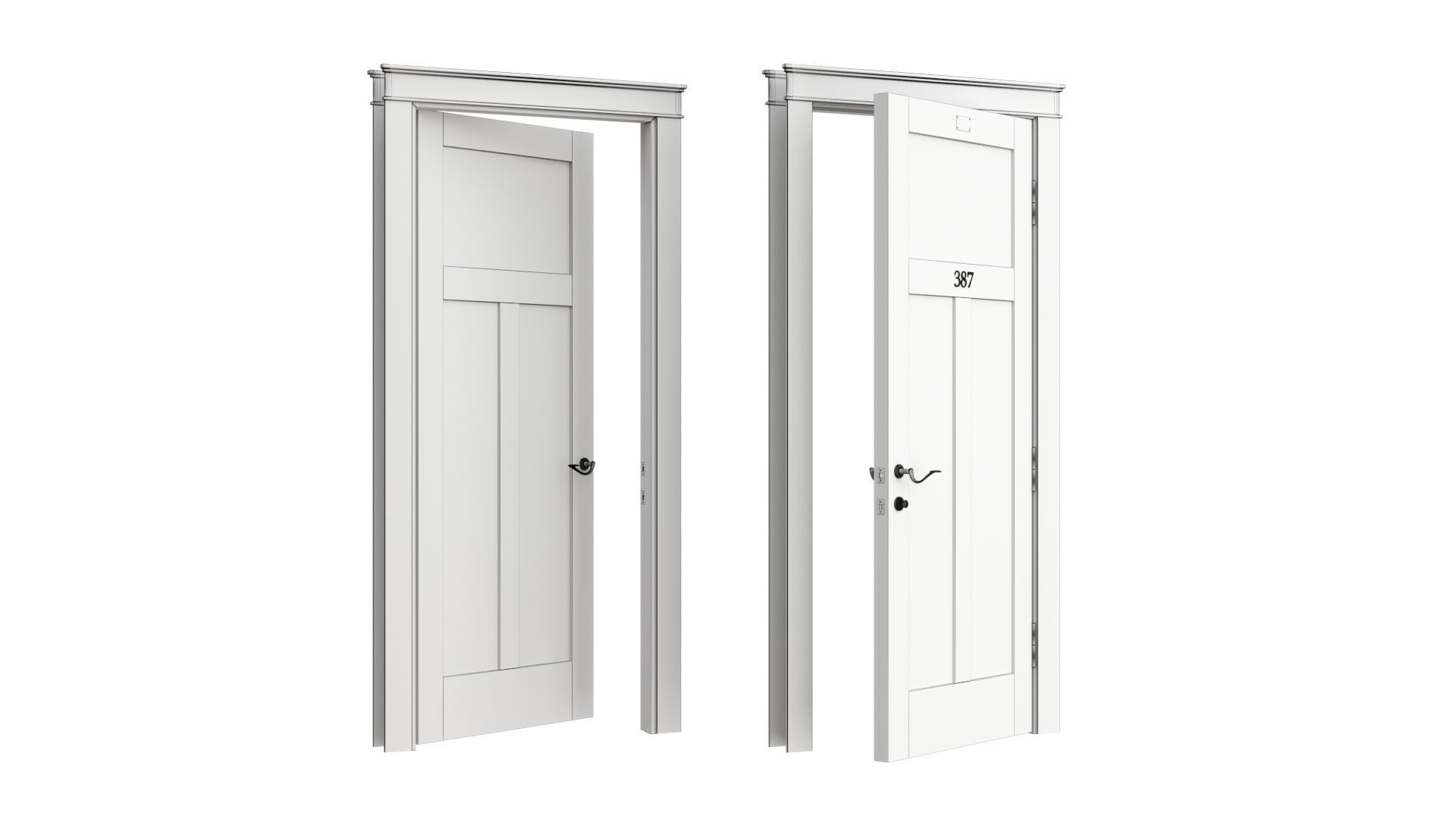 Doors Brothers Shaker door 3 3D model_8