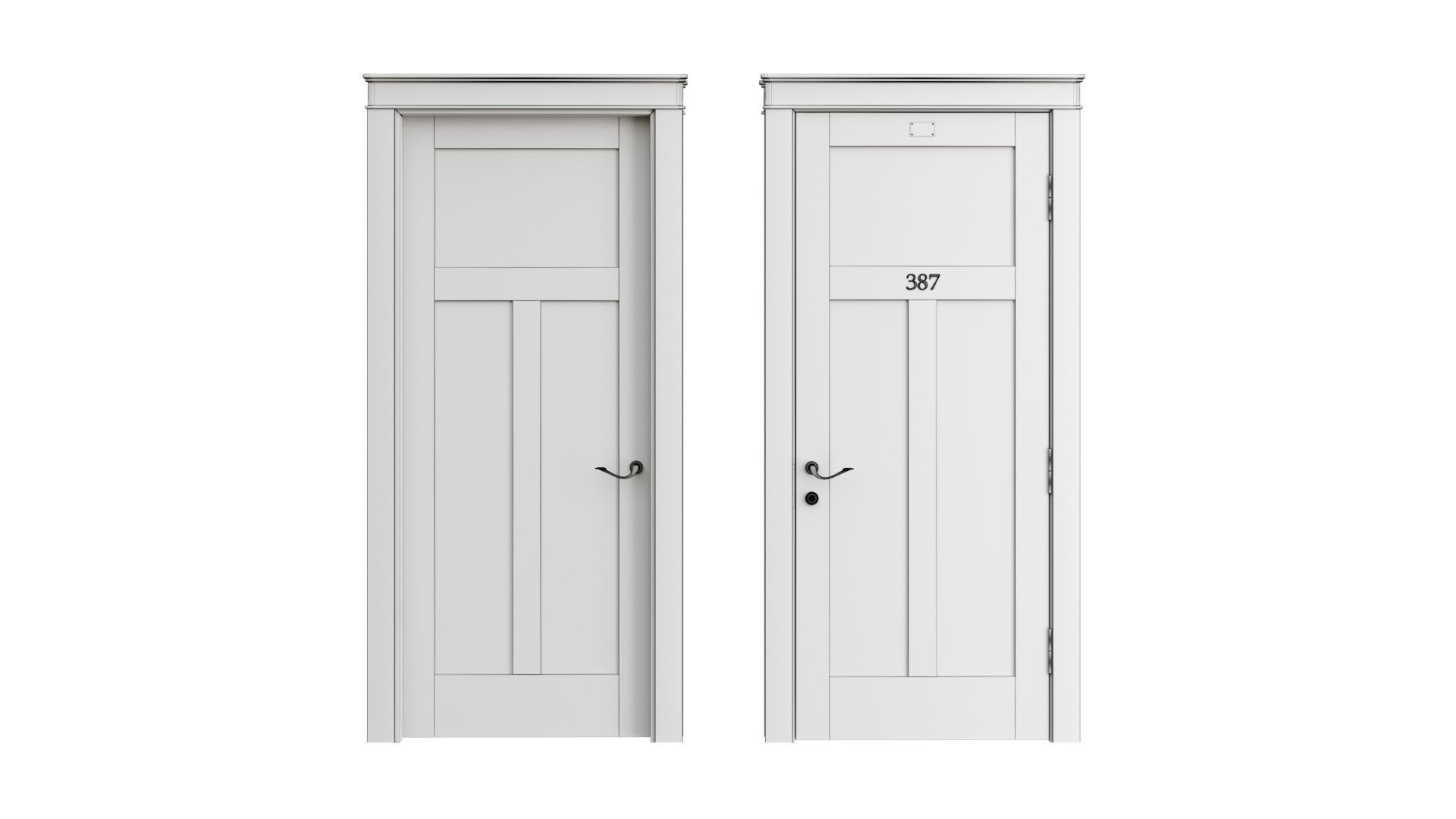Doors Brothers Shaker door 3 3D model_6