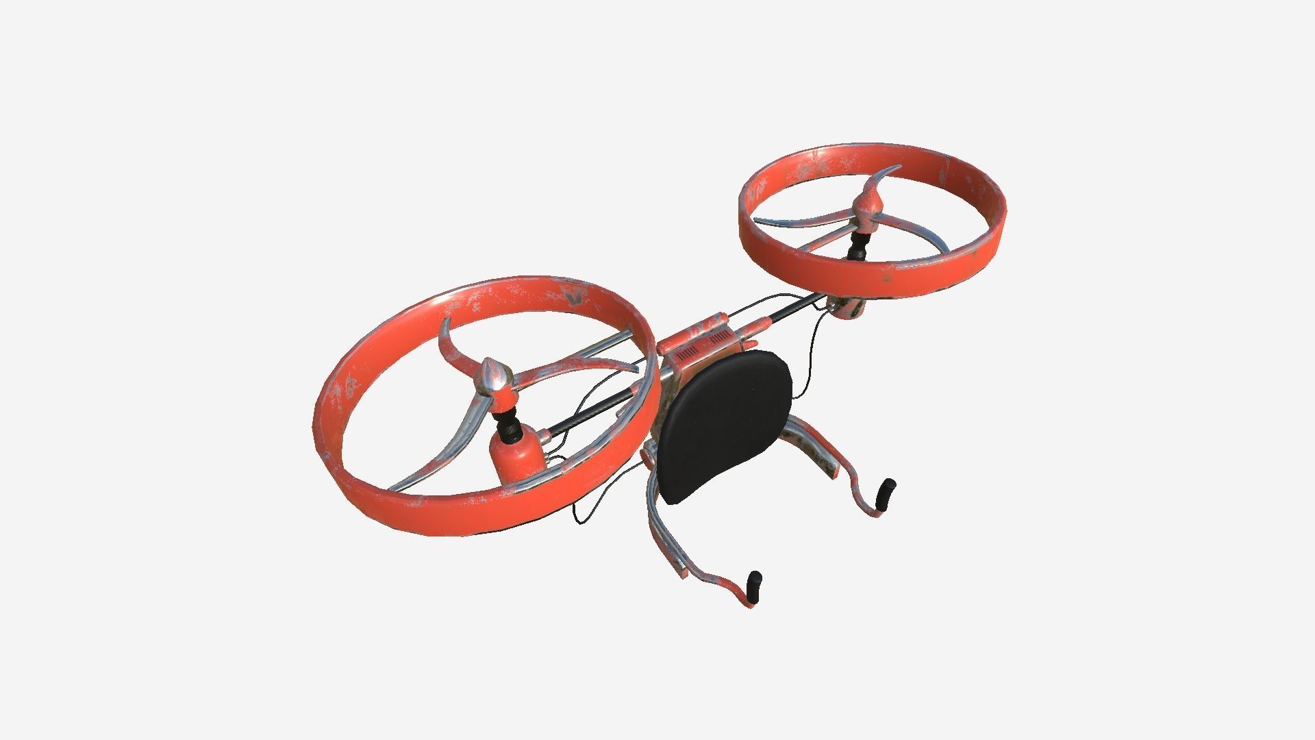 Jetpack Electric B08 Red Paint - SciFi Character Design Low-poly 3D model_2