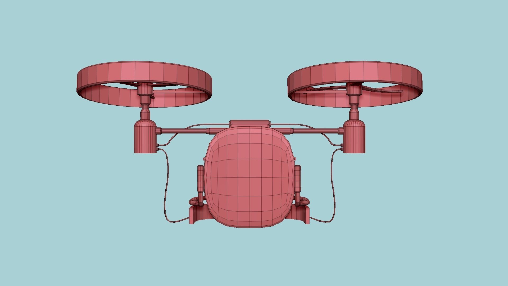 Jetpack Electric B08 Red Paint - SciFi Character Design Low-poly 3D model_15