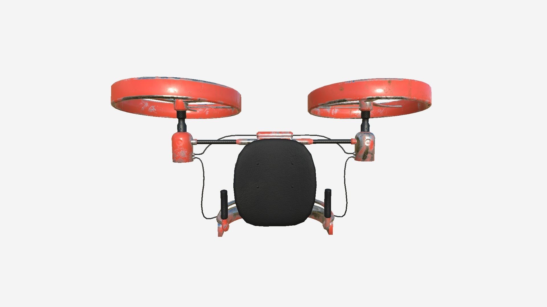 Jetpack Electric B08 Red Paint - SciFi Character Design Low-poly 3D model_3