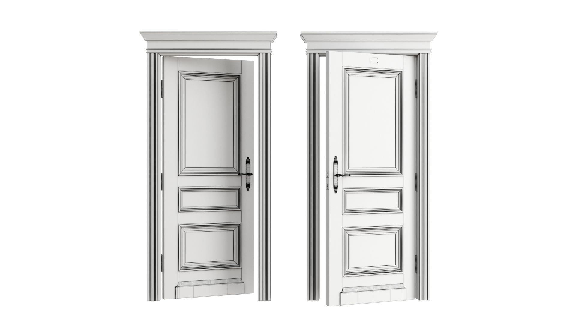 Doors Brothers French door 1 3D model_7