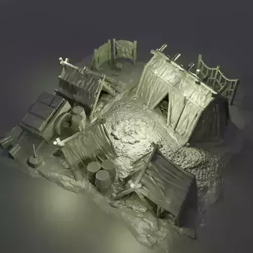 Adventurers Campsite Tabletop Terrain 28 mm