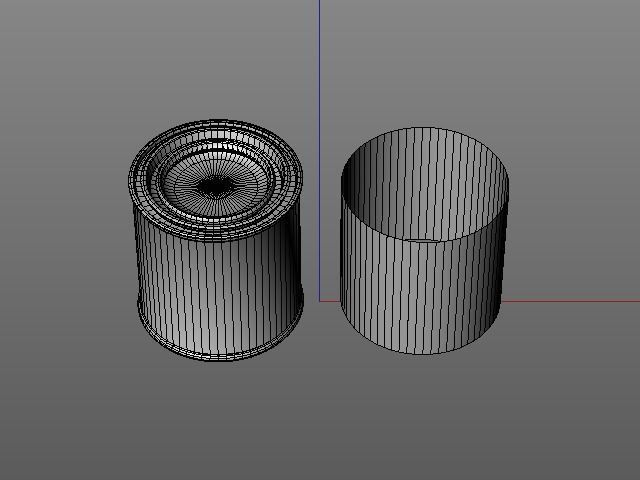 Half pint paint can with lid  3D model_3