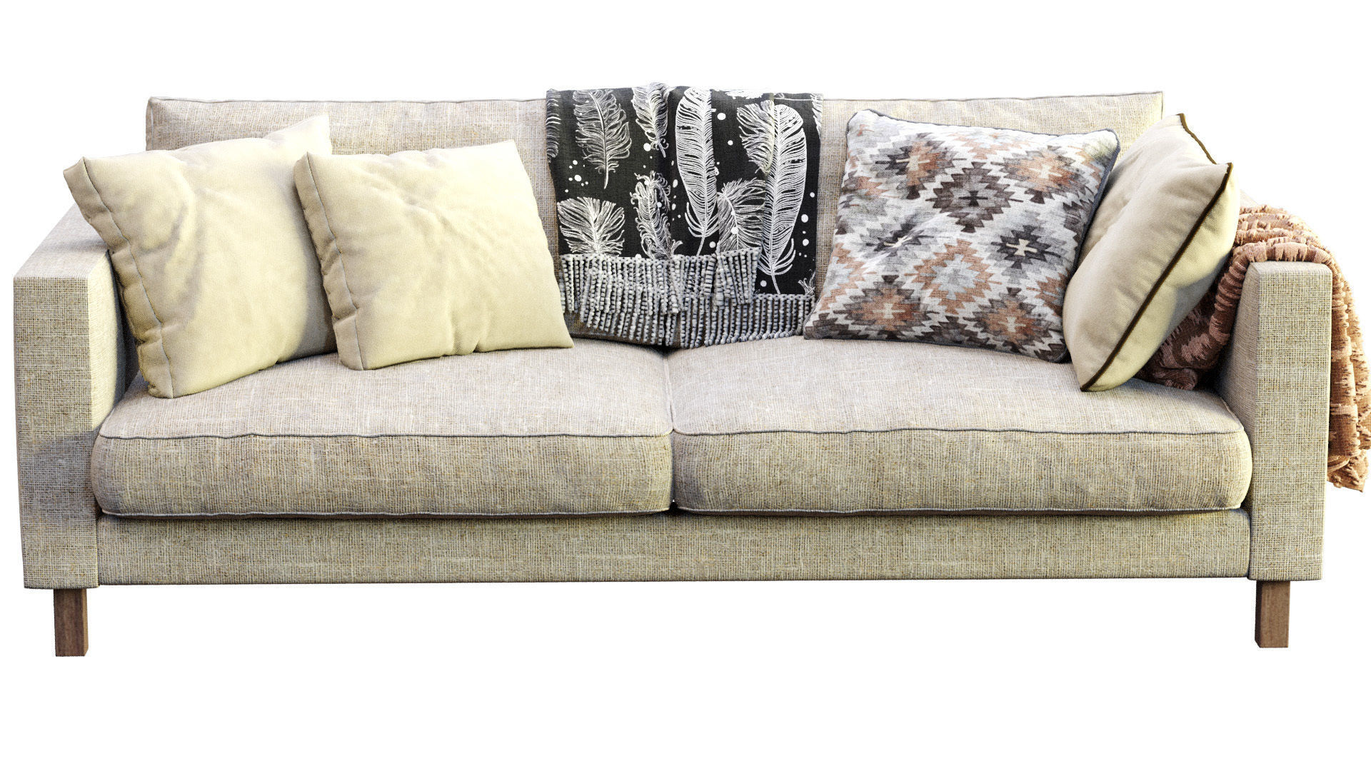 Sofa Karlstad By Ikea 3D model_12