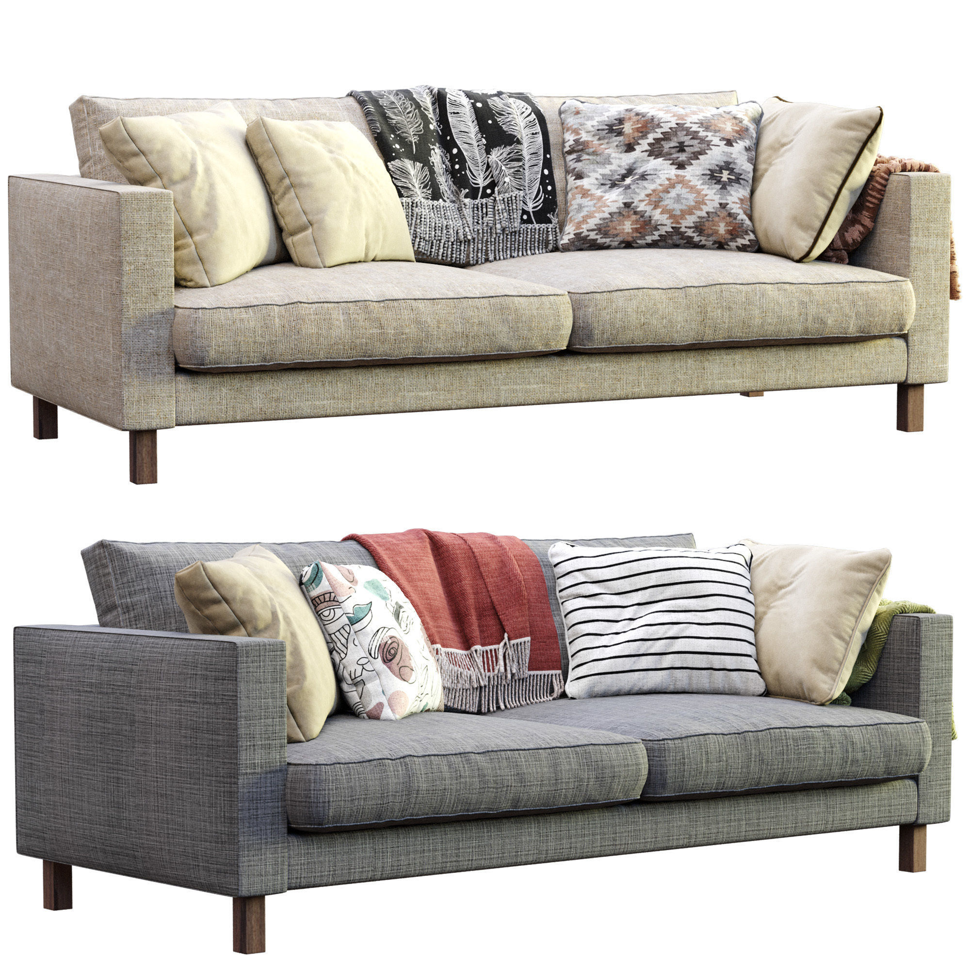 Sofa Karlstad By Ikea 3D model_10