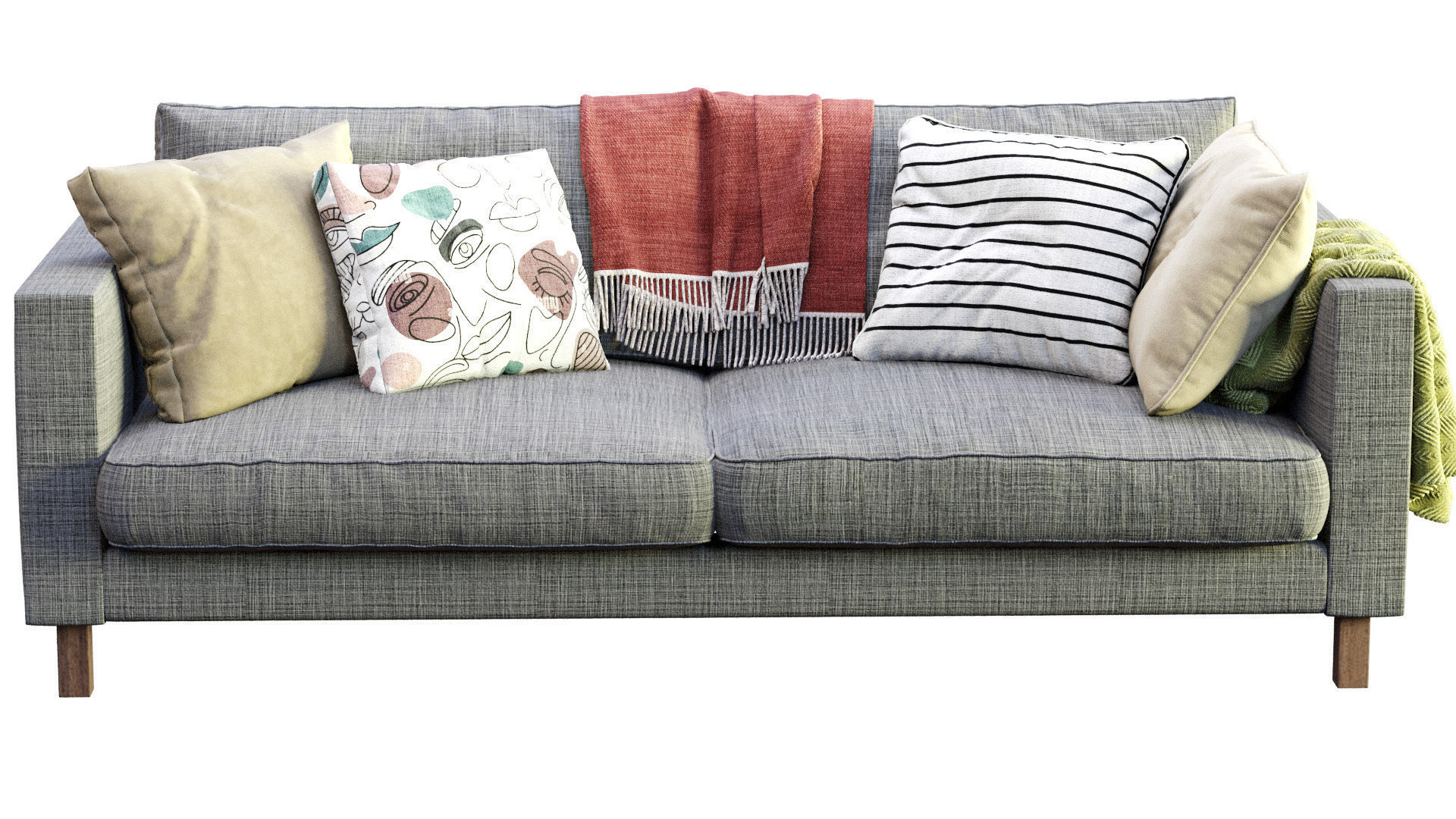 Sofa Karlstad By Ikea 3D model_2