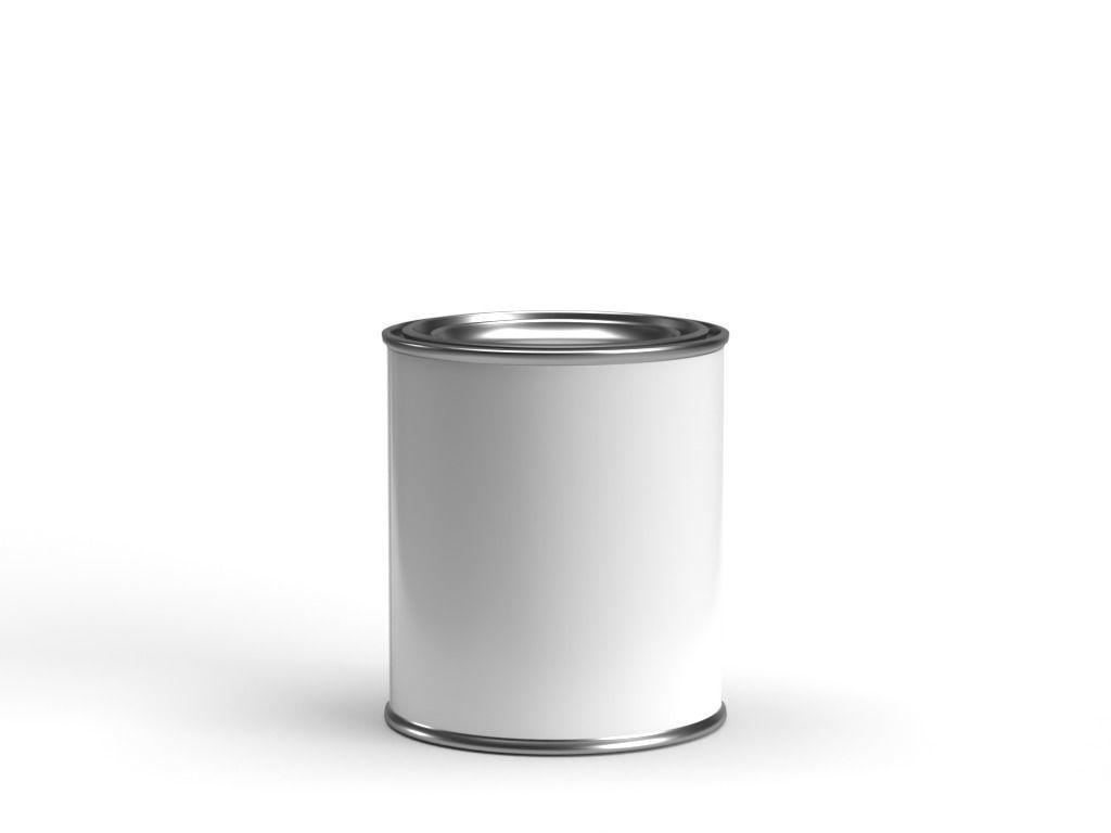 One pint paint can with lid 3D model_4