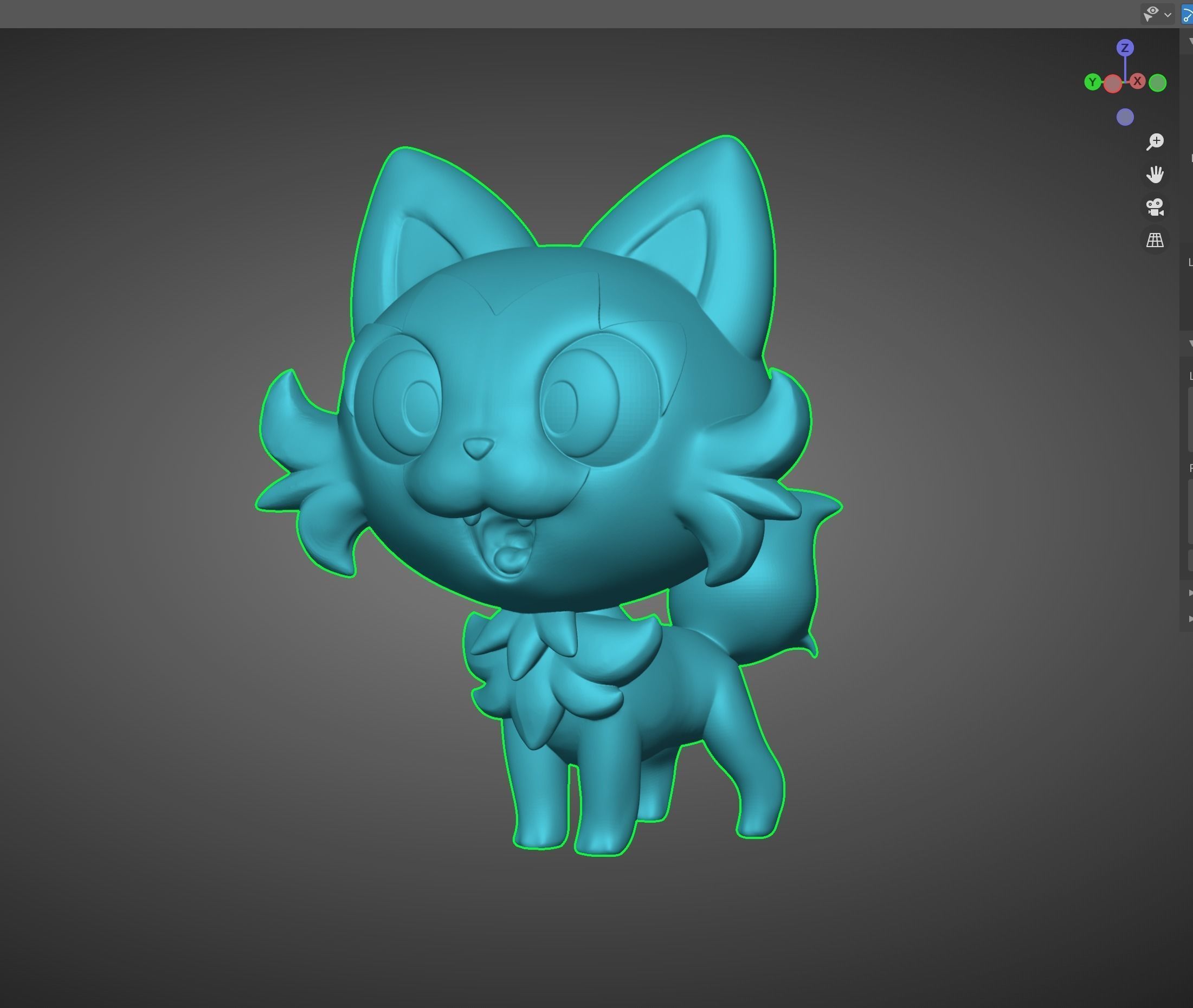 SPRIGATITO FROM POKEMON SCARLETT AND VIOLET 3D print model_3
