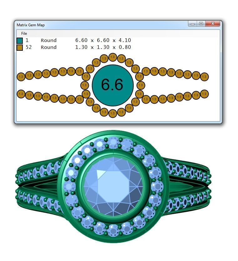 Ring019 gold engagement ring with diamonds 3D print model_6