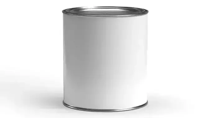 Half gallon paint can with lid 3D model