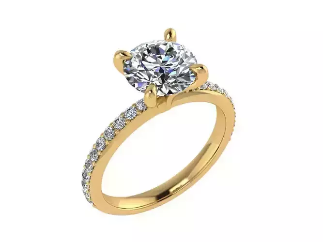 Ring020 diamond engagement ring gold
