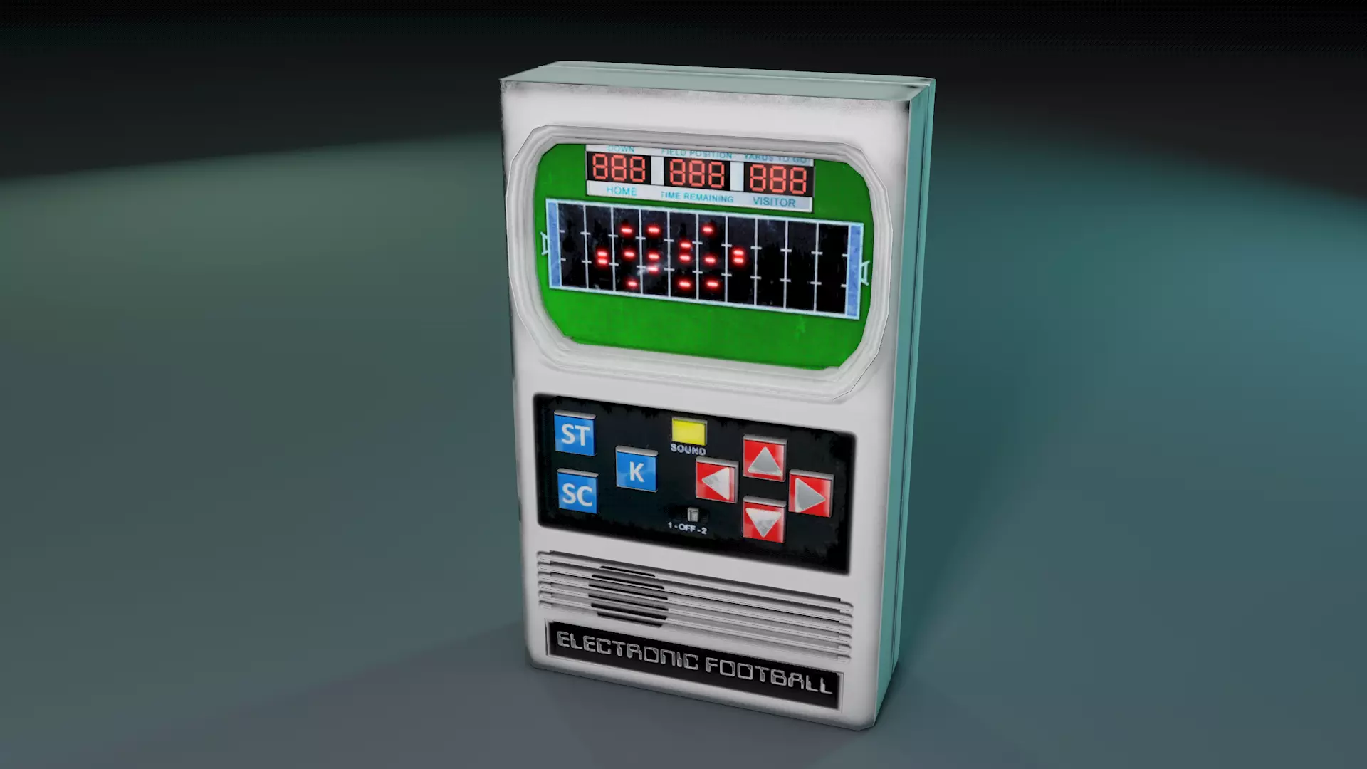 Vintage Football Handheld 3D model_0